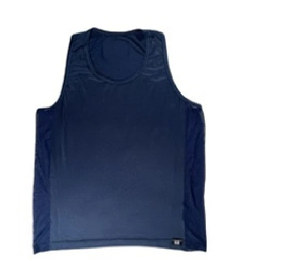 Navy Mesh Tank in Navy Blue