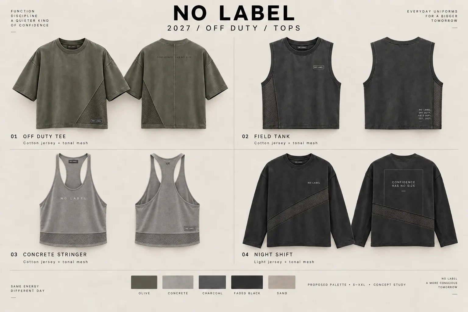 Off Duty Tee — Front and back